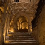 Escaleras del del castillo de Ajlun